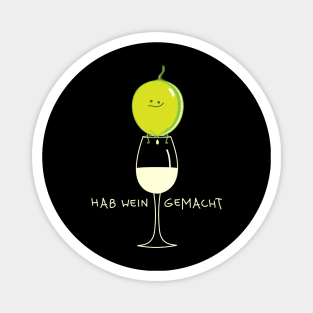 Funny bunch of grapes and white wine Magnet